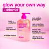 imagebtan Clear Gradual Self Tan Gel  Glow Your Own Way Shimmer  Sunkissed Golden Bronze Transfer Free Best Extender Moisturizing Non Toxic Sunless Tanning Lotion No Fake Tanner Smell 16 Fl OzLightGolden with Shimmer