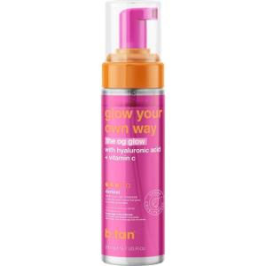 imagebtan Clear Face Tan Mist  Gimme The Glow Down  Best Facial Tanner Spray Gradual Bronzing Sunless Tanning Water Infused with Rosewater Vegan Cruelty Free 67 Fl OzDark 1 Hour Express Clear Foam