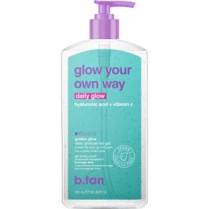 imagebtan Clear Gradual Self Tan Gel  Glow Your Own Way Shimmer  Sunkissed Golden Bronze Transfer Free Best Extender Moisturizing Non Toxic Sunless Tanning Lotion No Fake Tanner Smell 16 Fl OzLight Daily Gradual Gel