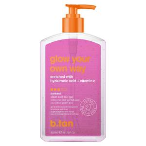 imagebtan Clear Gradual Self Tan Gel  Glow Your Own Way Shimmer  Sunkissed Golden Bronze Transfer Free Best Extender Moisturizing Non Toxic Sunless Tanning Lotion No Fake Tanner Smell 16 Fl OzDark