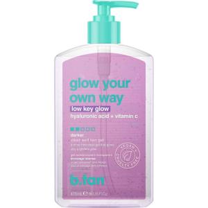 imagebtan Clear Gradual Self Tan Gel  Glow Your Own Way Shimmer  Sunkissed Golden Bronze Transfer Free Best Extender Moisturizing Non Toxic Sunless Tanning Lotion No Fake Tanner Smell 16 Fl OzMedium
