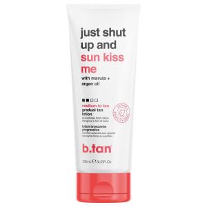 imagebtan Dark Gradual Self Tanning Lotion  Plump Up the Bronze Everyday Glow Lotion  Develop a Bronzed Glow Sunless Tanner Infused With Hyaluronic Acid No Fake Tan Smell 8 Fl Ozjust shut up and sunkiss me