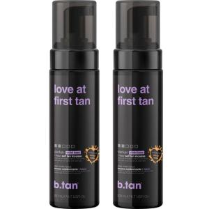 imagebtan Violet Self Tanner Kit  Fall In Love at First Tan Bundle  Dark Tanning Mousse w Mitt Applicator 1 Hour Express Foam Best Bronzing Glow No Orange Tones or Fake Tan Smell Vegan 67 Fl Ozlove at first tan  2 Pack