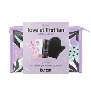 imagebtan Violet Self Tanner Kit  Fall In Love at First Tan Bundle  Dark Tanning Mousse w Mitt Applicator 1 Hour Express Foam Best Bronzing Glow No Orange Tones or Fake Tan Smell Vegan 67 Fl Ozself tan travel bundle