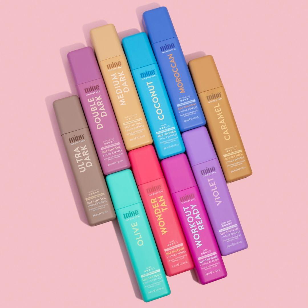 imageMinetan Olive Self Tan Foam  Color Base Collection  Dark Olive Bronze Finish 1 Hour Express Face ampamp Body Fake Tanner Complements All Skintones Vegan ampamp Paraben Free 67 Fl Oz