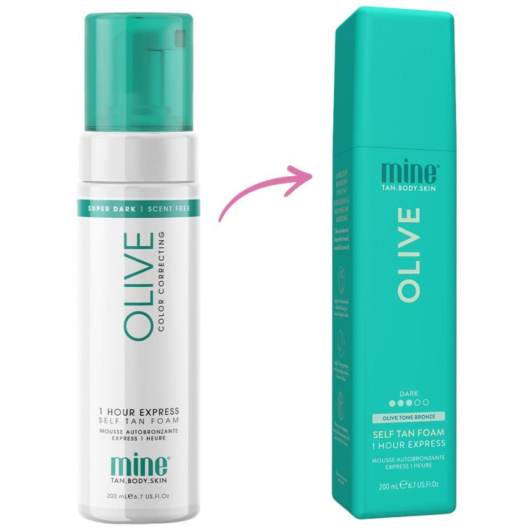 imageMinetan Olive Self Tan Foam  Color Base Collection  Dark Olive Bronze Finish 1 Hour Express Face ampamp Body Fake Tanner Complements All Skintones Vegan ampamp Paraben Free 67 Fl Oz