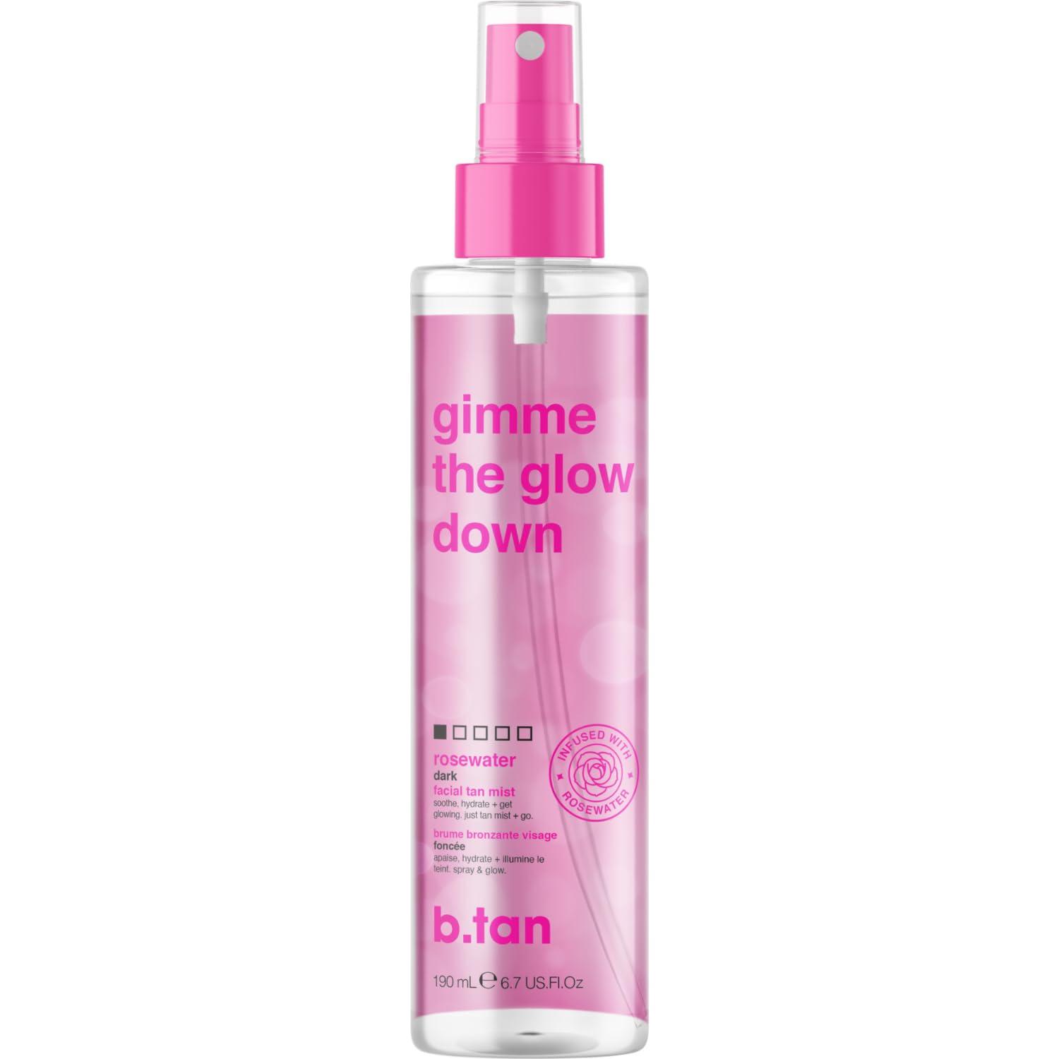 imagebtan Clear Face Self Tanning Mist  Gimme The Glow Down  Best Facial Tan Spray Gradual Bronzing Fake Tanning Water Ultra Hydrating Infused with Rosewater Vegan Cruelty Free 190ml