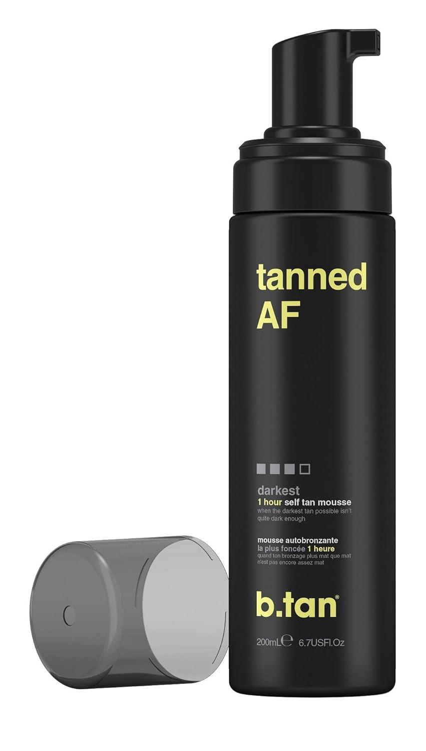 imagebtan Self Tan Mousse  Tanned AF  Darkest Self Tanner for Fastest Darkest Tan 67 Fl Oz Pack of 2