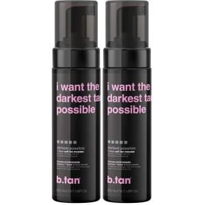 imageBTan I Want The Darkest Tan Possible Self Tan Mousse Unisex 67 oz Pack of 2