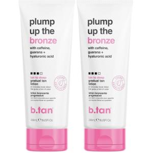 imagebtan Dark Gradual Self Tanning Lotion  Plump Up the Bronze Everyday Glow Lotion  Develop a Bronzed Glow Infused With Hyaluronic Acid For Plump Juicy Skin Vegan Cruelty ampamp Paraben Free 8 Fl Oz