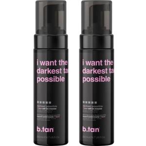 imagebtan Large Violet Base Self Tanner Mousse  A Little Extra Love At First Tan  1 Hour Express Sunless Tanning Foam Cancels Orange Tones Dark Bronze Glow No Fake Tan Smell Face ampamp Body 101 Fl Ozi want the darkest tan possible  Pack of 2